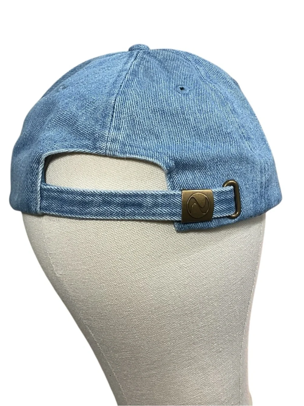 JLG USA Official Headwear Light Blue Washed Denim Baseball Cap Strapback NWOT
